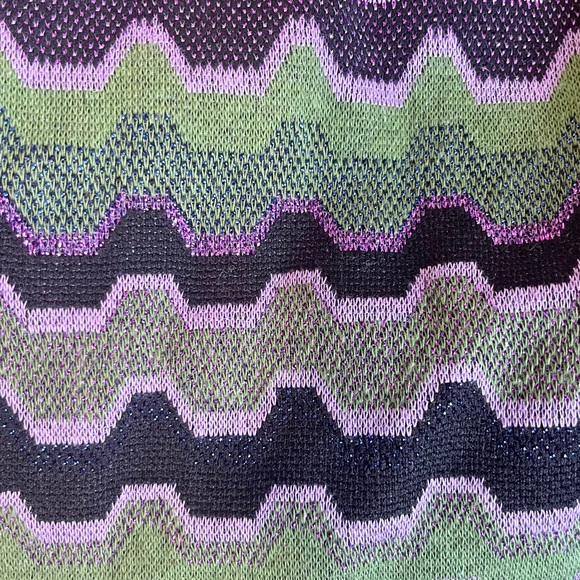 Zara Lace Up Cut Out Metallic Zig Zag Mini Dress NWT - Picture 6 of 9